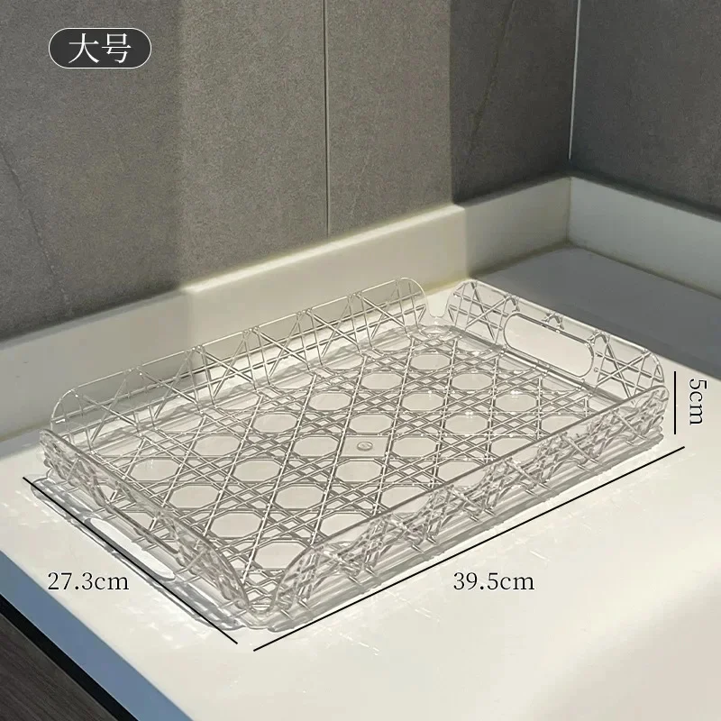 plateau en acrylique luxe pour rangement et décoration