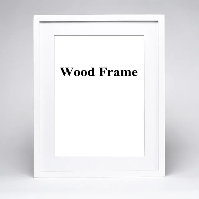 cadre photo en bois avec passe-partout pour montage mural