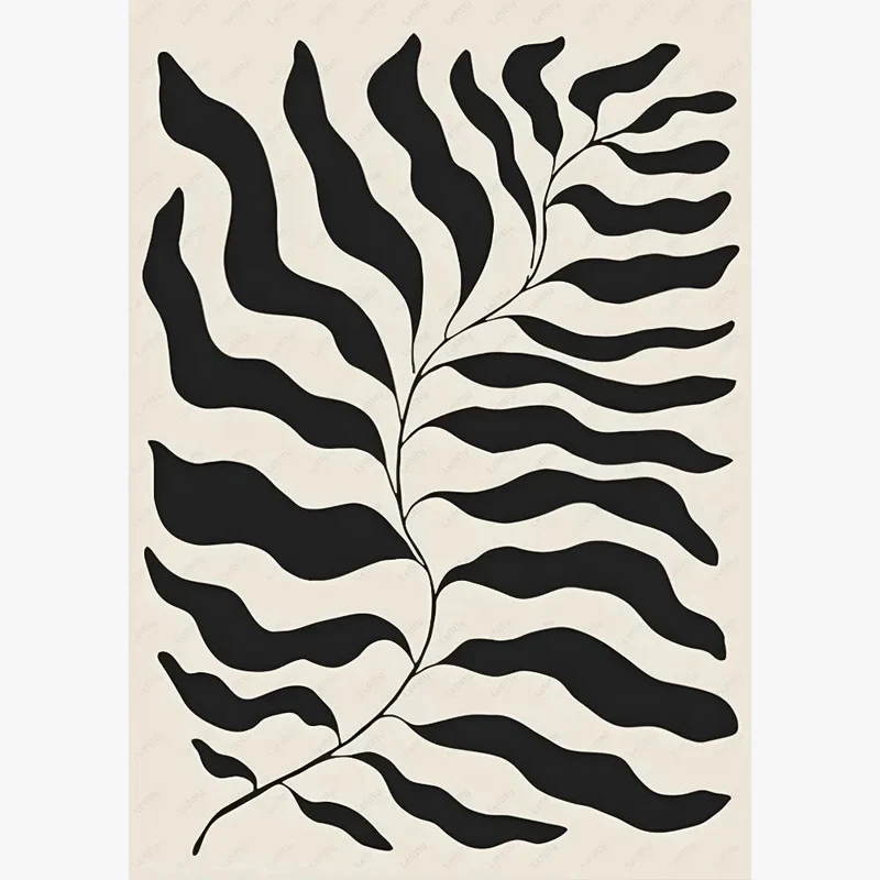 affiche murale abstraite autocollante pour décoration esthétique