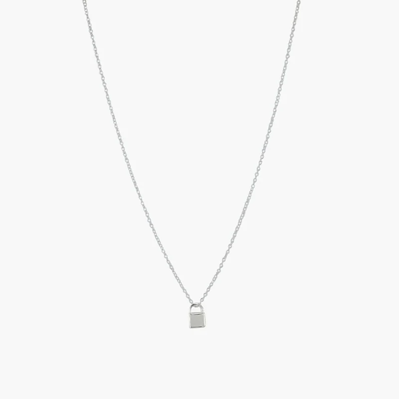 Collier à pendentif cadenas Argent Garanti 925