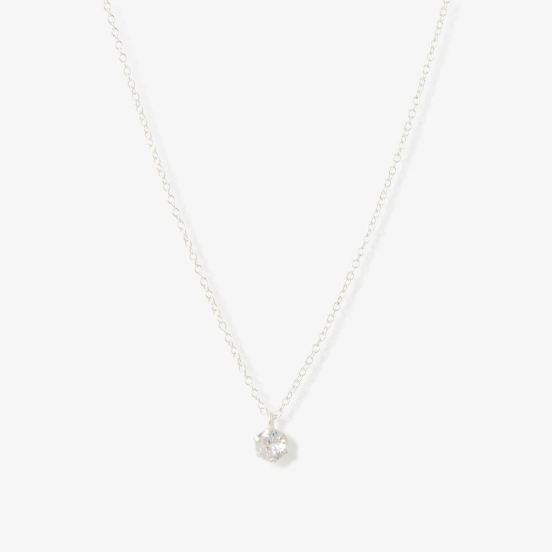 Collier pendentif zircon - argent garanti 925