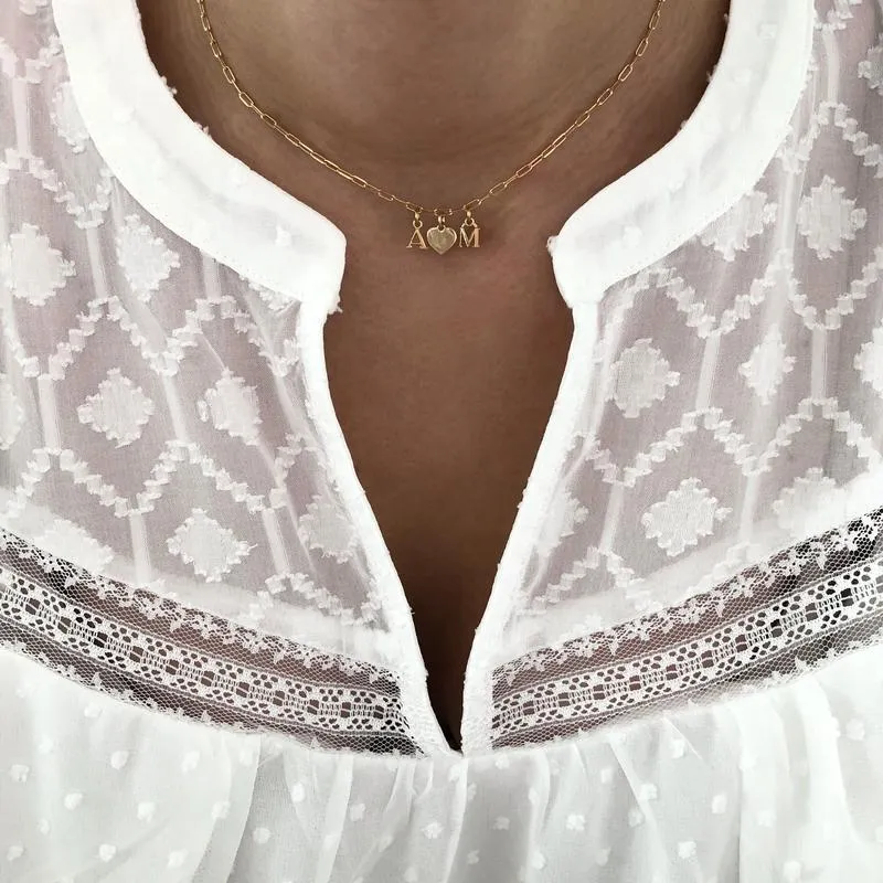 Collier "Idylle" Coeur plaqué or