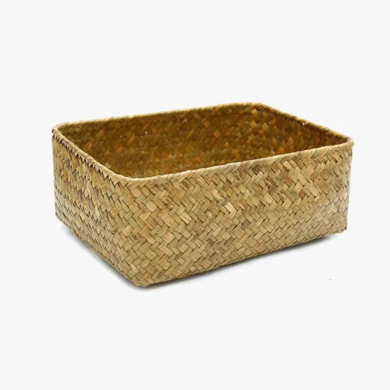 panier à fruits en paille séchée fait main décoratif et polyvalent
