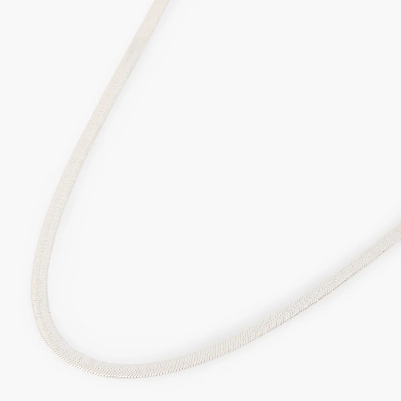 Collier chaine miroir argenté