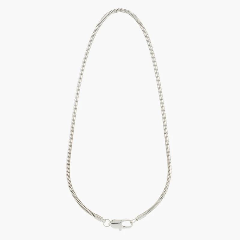 Collier chaine serpent argenté