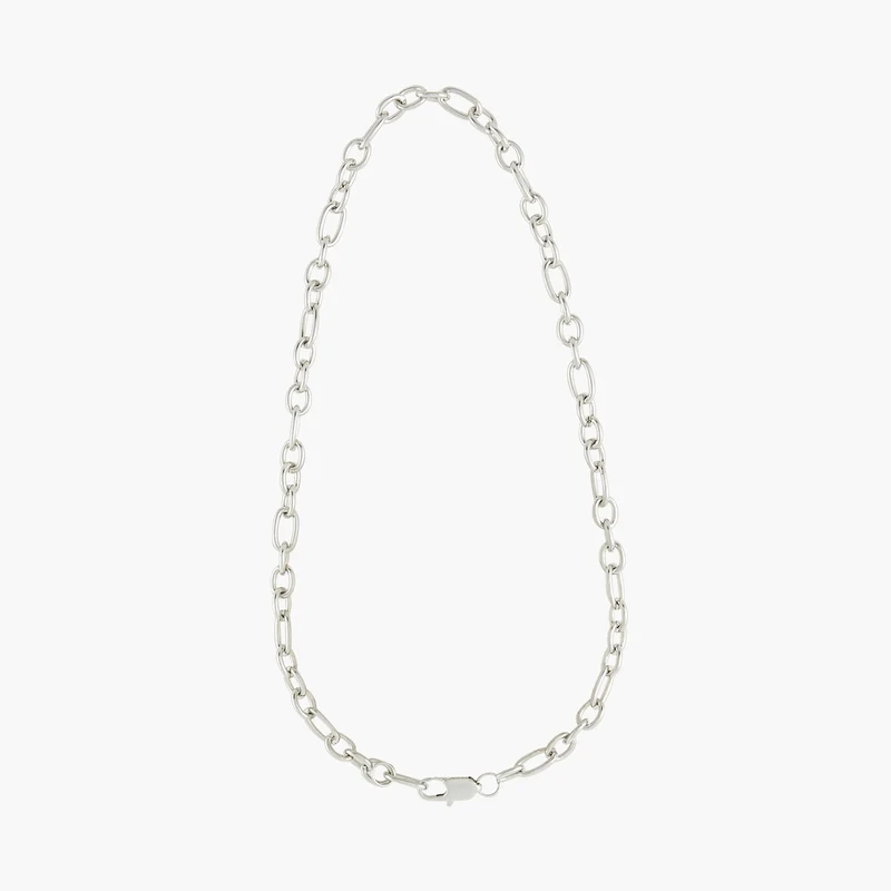 Collier à maillons argenté