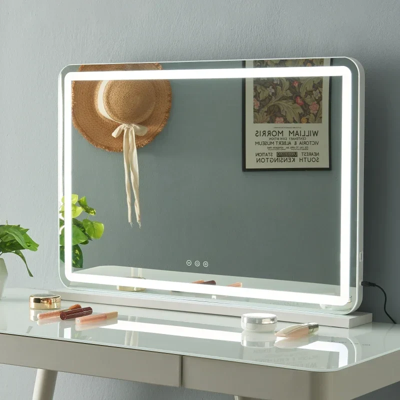 miroir décoratif avec lumière rotatif 360 degrés haute définition