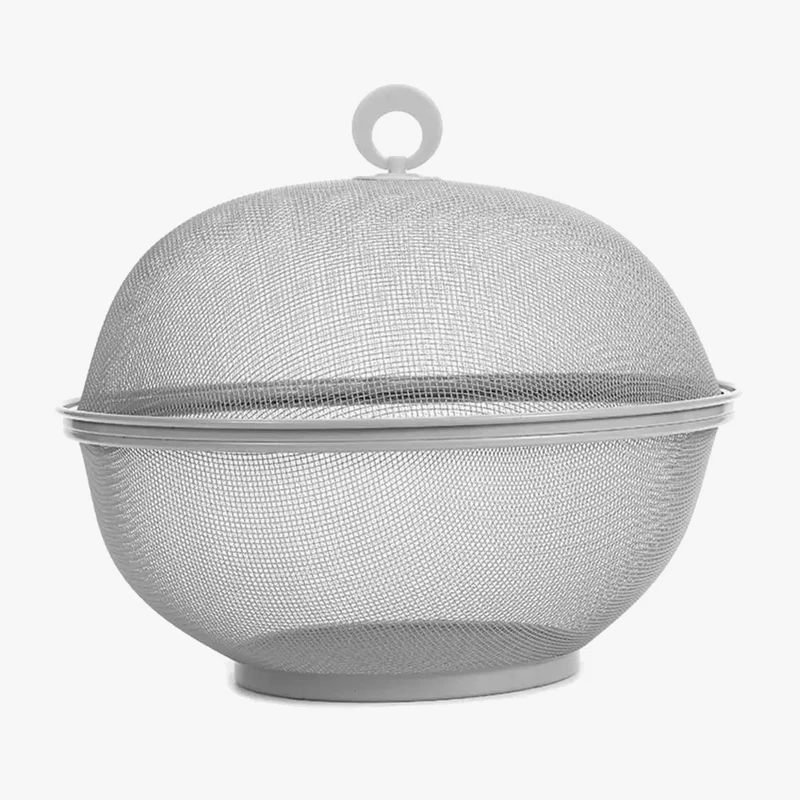 panier à fruits en maille avec couvercle anti-mouches en acier inoxydable