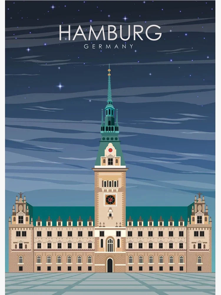 affiche de voyage art mural du Caire Naples Madère et Rimini