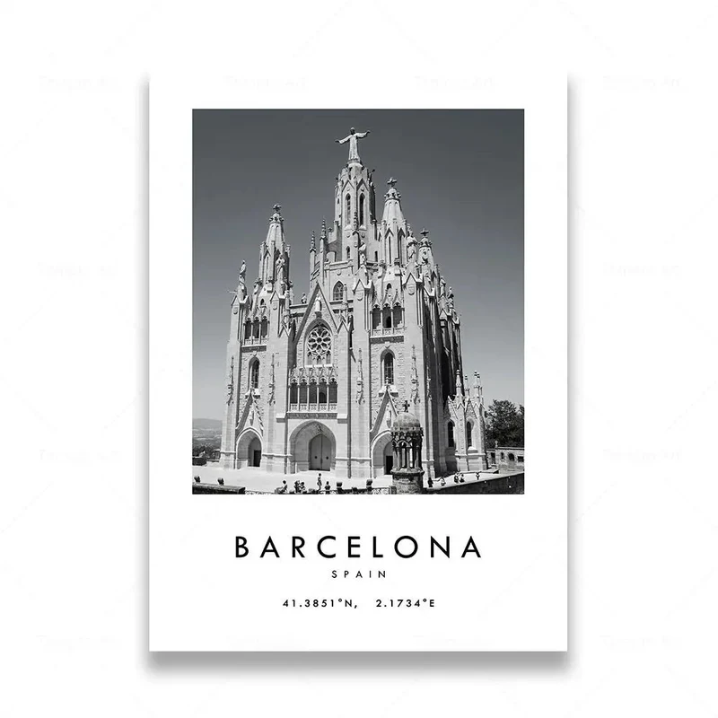affiche photographie voyage en ville noir et blanc décoration artistique