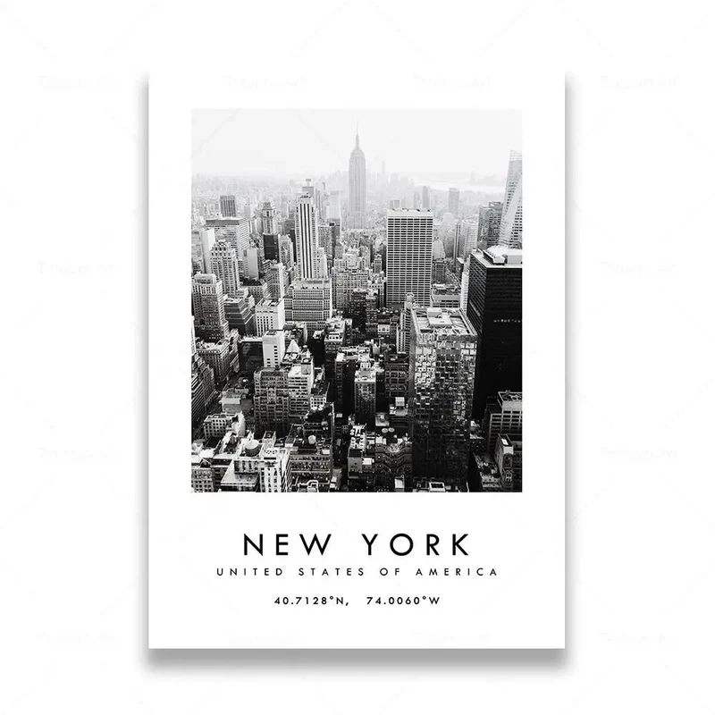 affiche de photographie en noir et blanc de rome et las vegas