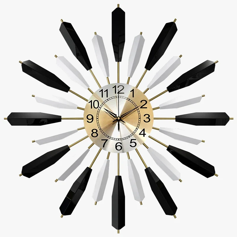 horloge murale de luxe nordique décorative et silencieuse