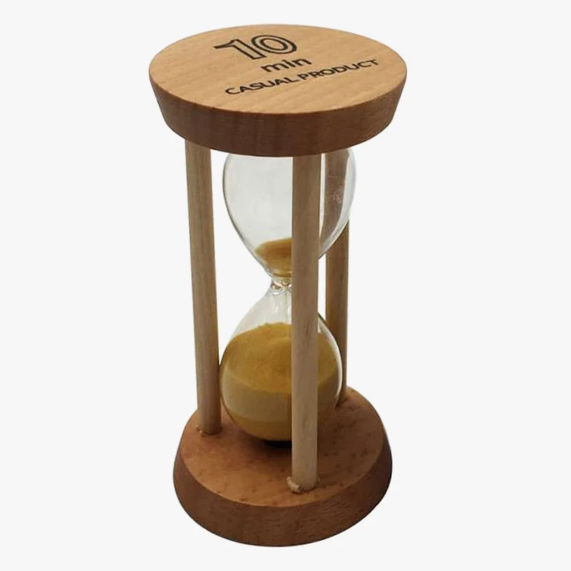 sablier en verre cristal 10 minutes décoration bureau cadeau noël