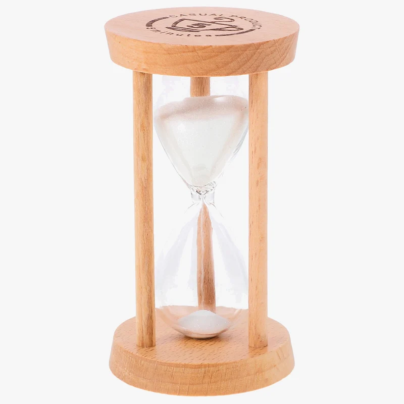 sablier en bois 5 minutes pour décoration et cadeau d anniversaire