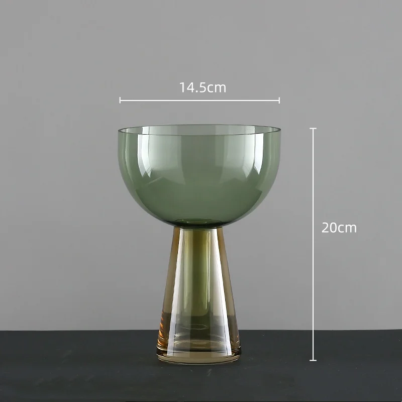 vase hydroponique en verre transparent en forme de champignon décoratif