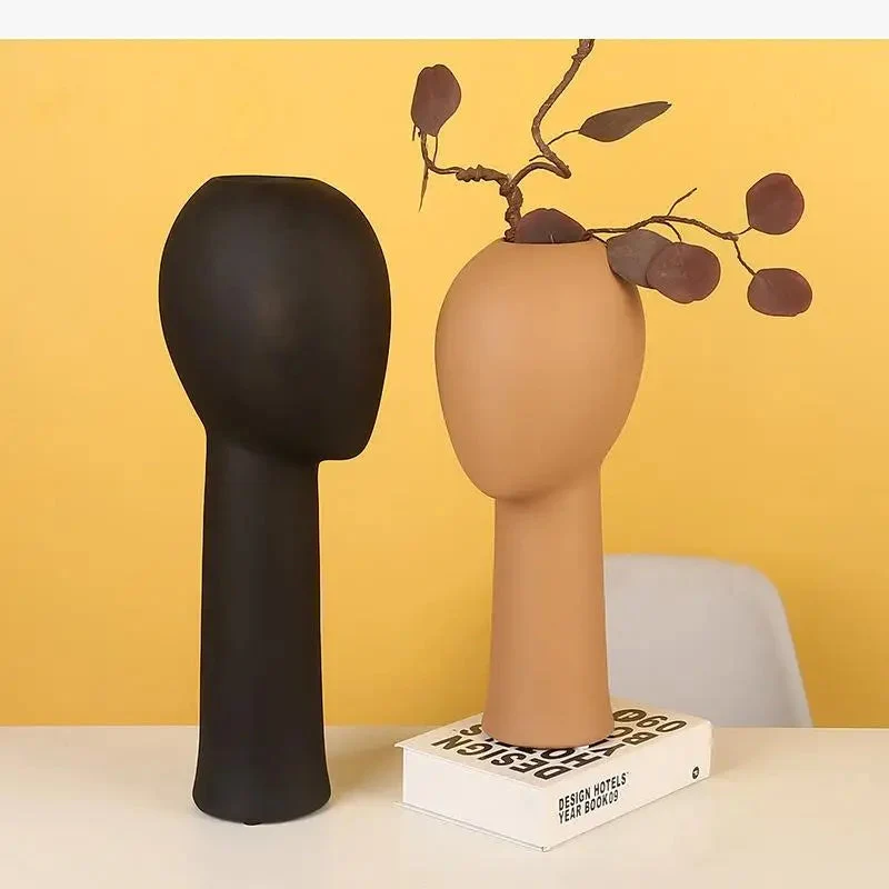 vase en céramique abstrait pour fleurs décoration moderne artisanat