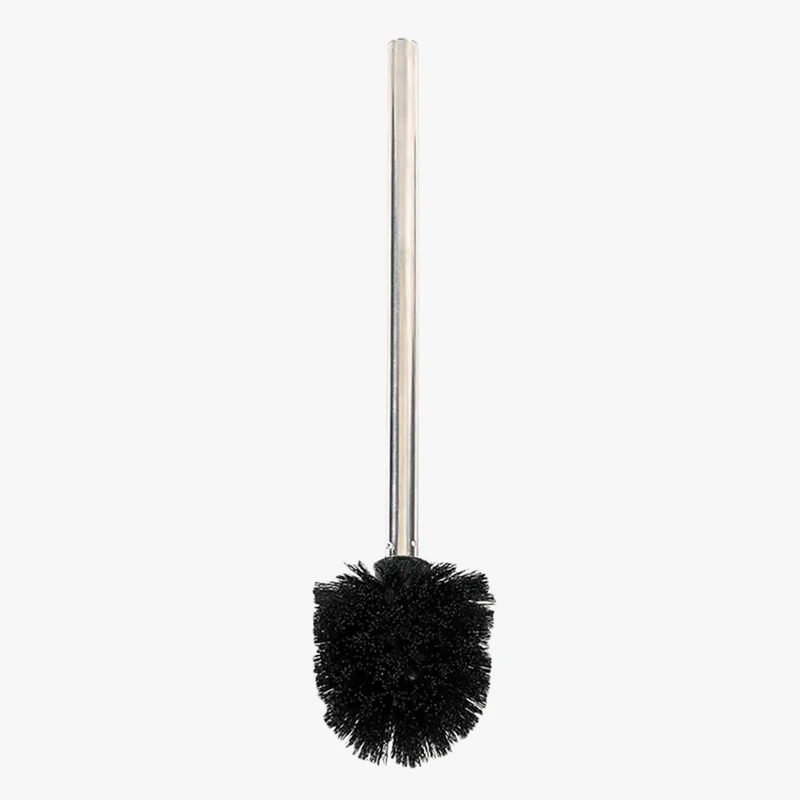 brosse de toilette en plastique avec manche inox et poils souples