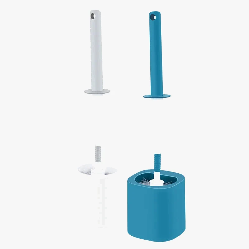 brosse de nettoyage pour toilettes avec support flexible