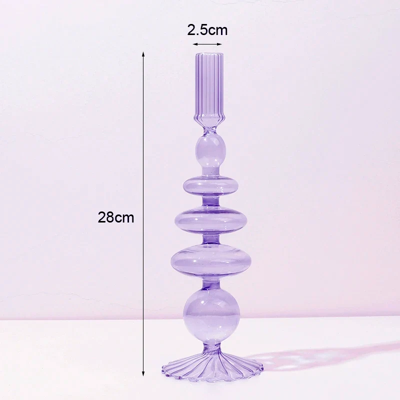 bougeoir en verre pour décoration romantique et festive