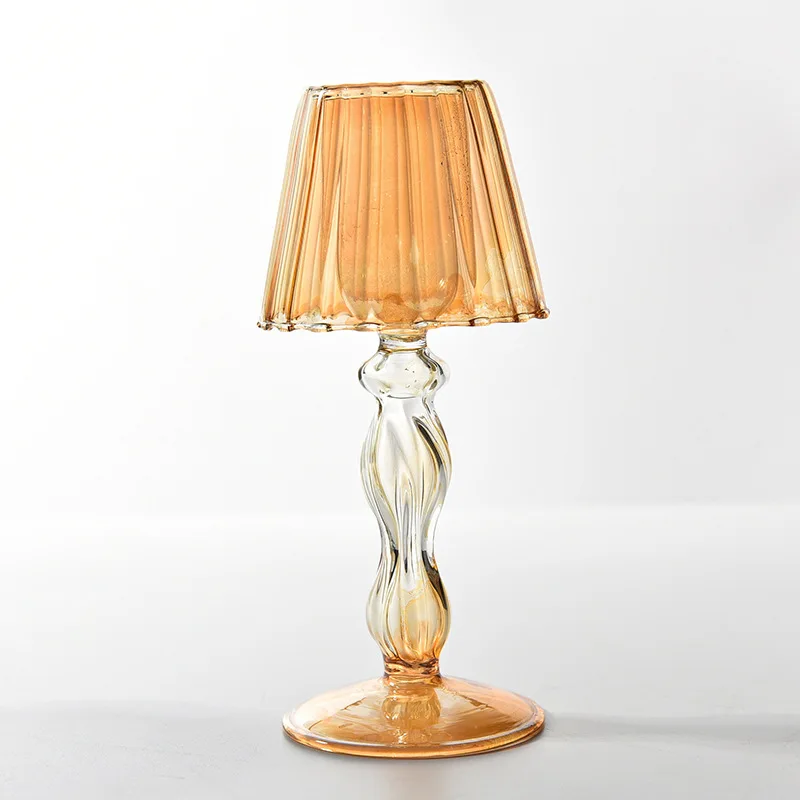 lampe de bureau en verre style européen bougeoir créatif pour mariage décoratif