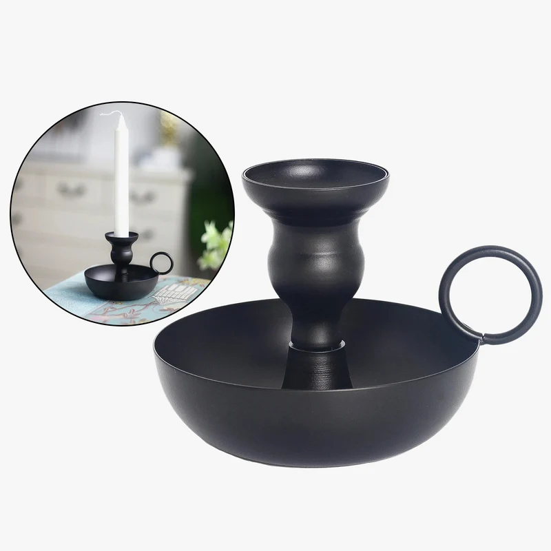 bougeoir conique en fer pour bougies de mariage élégant et moderne