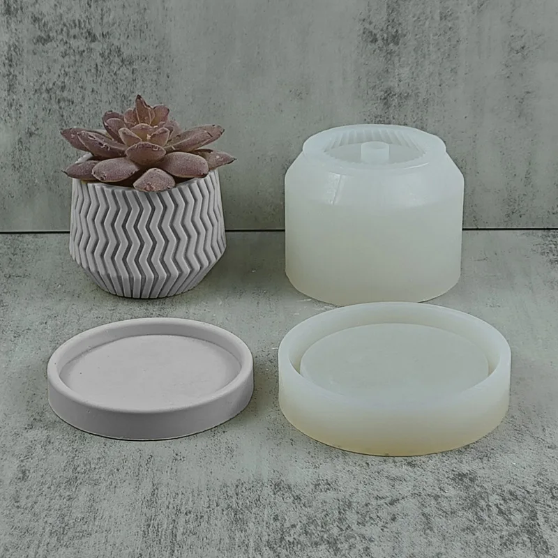 moules en silicone pour pots de fleurs en béton nordique et décoration intérieure