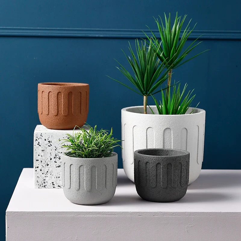 moule silicone créatif pour pot fleurs en béton