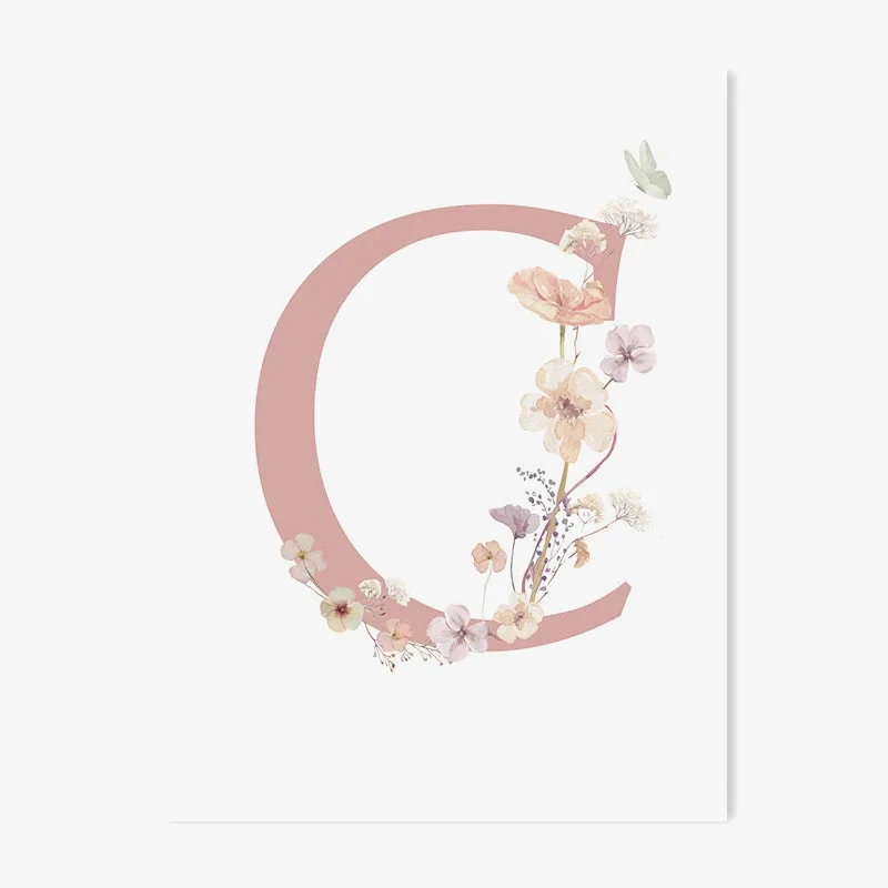 affiche personnalisée fleurs sauvages décoration pour chambre enfant