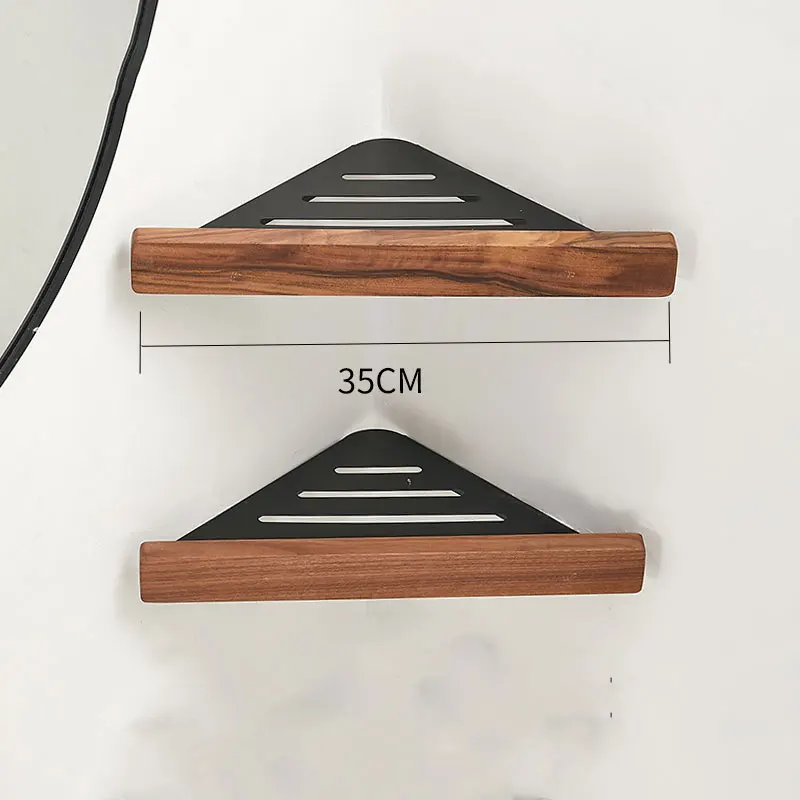 Wall Mount Floating Shelves, Wood and Aluminium, Storage Rack, Home Decor, Living Room, Bedroom, Bathroom, Kitch