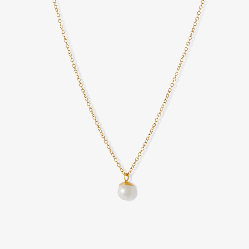 Collier pendentif perle - argent garanti 925
