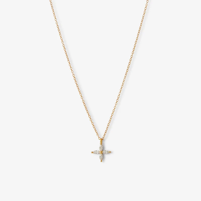 Collier pendentif de zircon - argent garanti 925