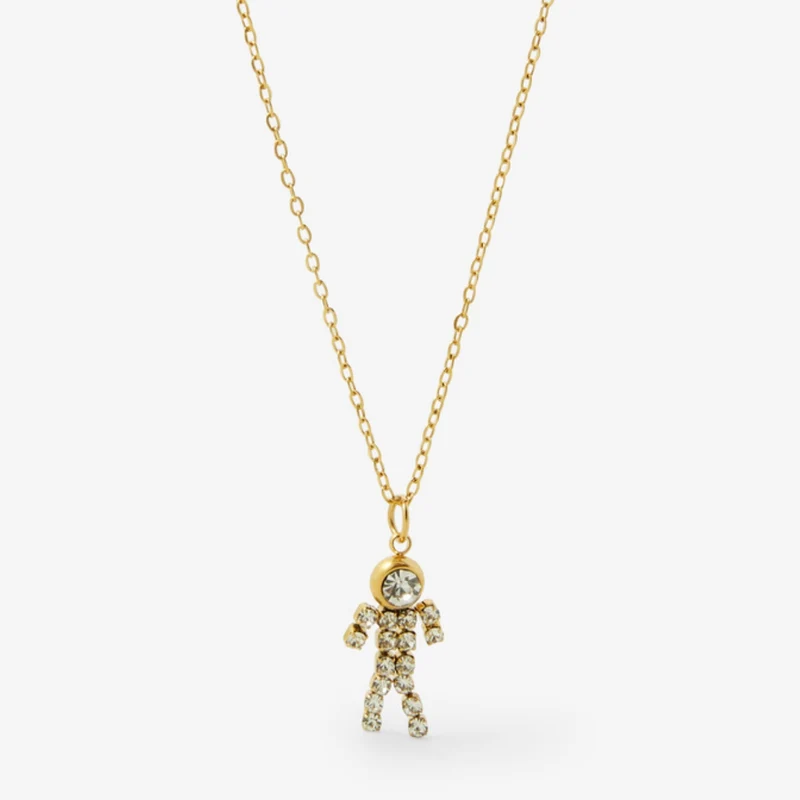 Collier family pendentif garçon acier inoxydable