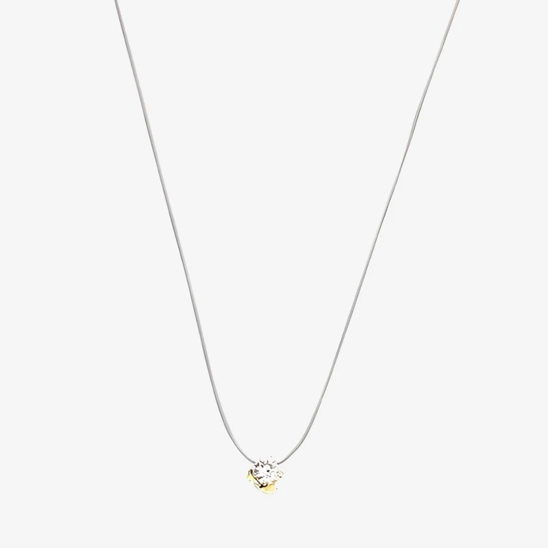 Collier pendentif zircon - argent garanti 925