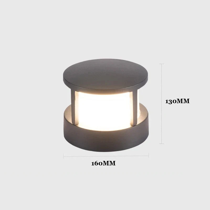 (WECUS) Nordic Garden Villa Pillar Light, Outdoor Courtyard Wall Light, Outdoor Waterproof Landscape Lawn Light