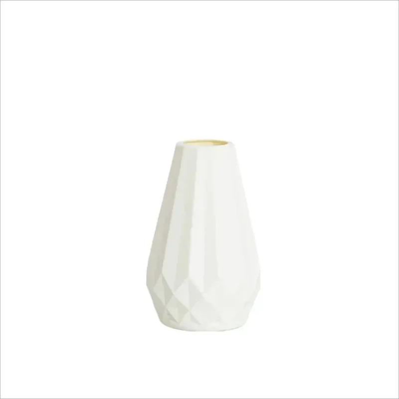 vase à fleurs en diamant style nordique moderne en plastique