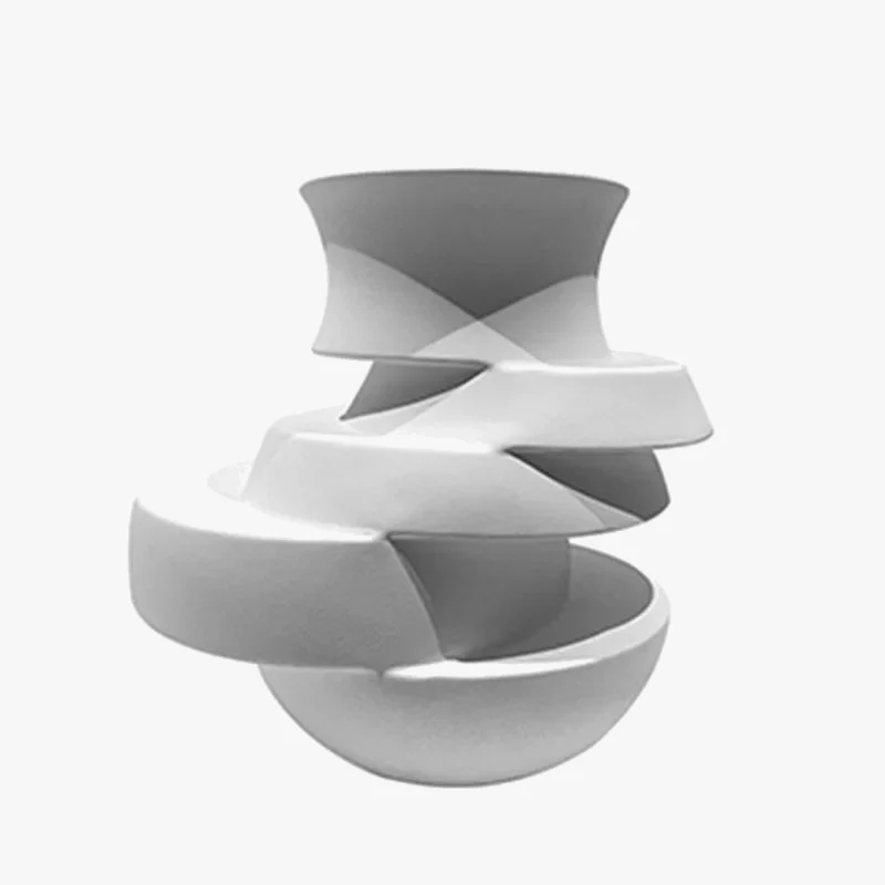vase géométrique en résine pour décoration florale moderne