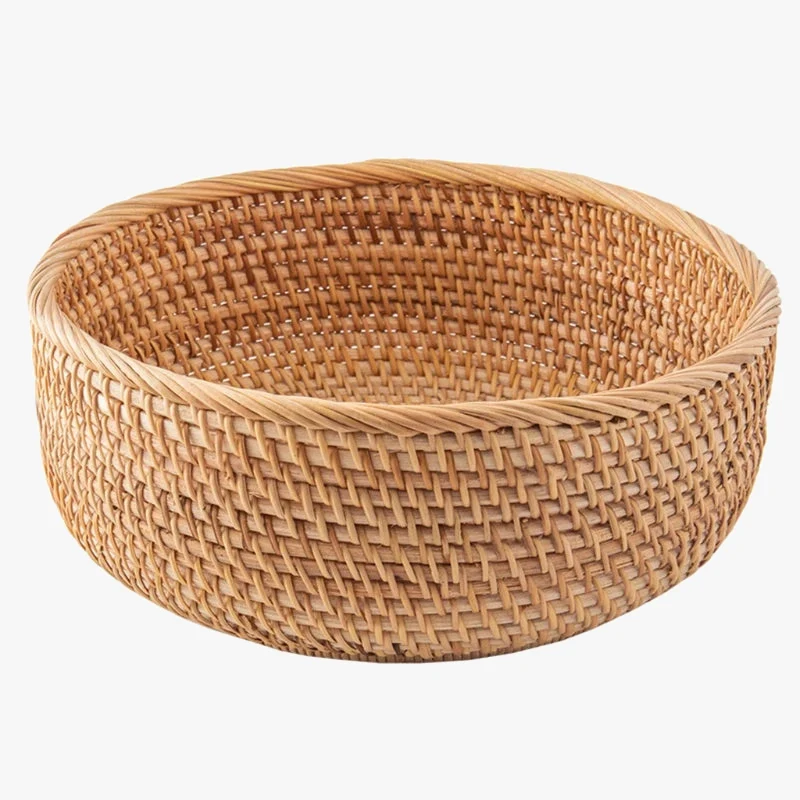 Corbeille bol à fruits en osier fait main pour cuisine ou salle à manger