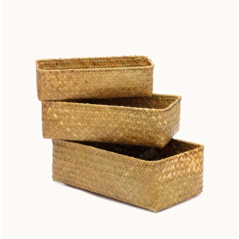panier de rangement en osier tressé pour la cuisine