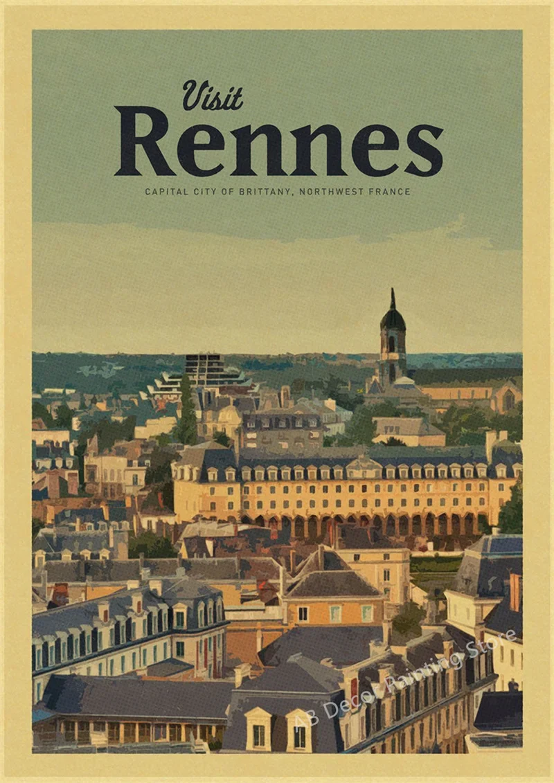 affiche vintage de voyage pour passionnés de tourisme