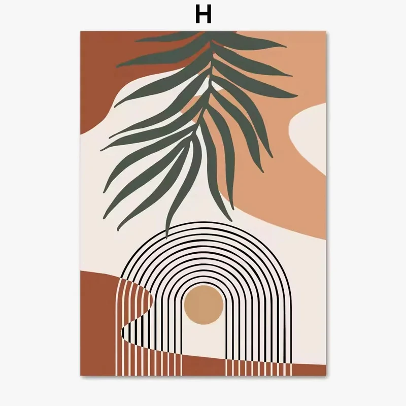 affiches murales abstraites avec motifs boho pour décoration moderne