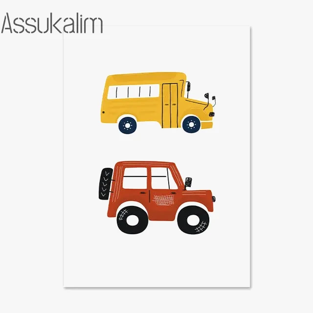 toile murale personnalisée alphabet voiture jouet décoration bébé garçon