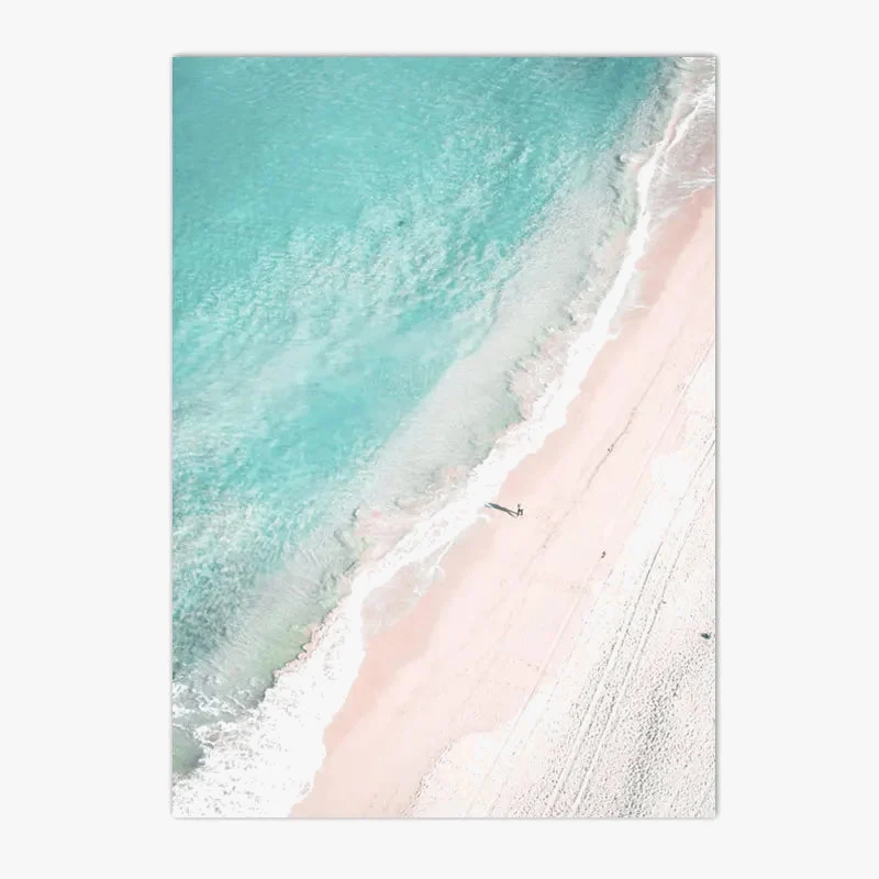 affiche de lever de soleil sur la plage moderne